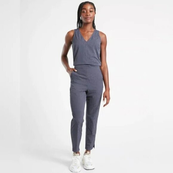 ATHLETA Brooklyn Textured Jumpsuit Medieval Violet Plus Size 24 #981034 MSRP$129 - Picture 7 of 14